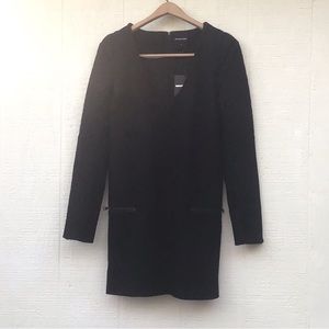 American Retro Abby dress wool quilted long sleeves dress